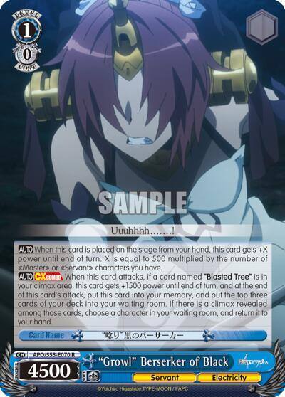 Growl Berserker of Black APO/S53-E070 R Fate/Apocrypha Card