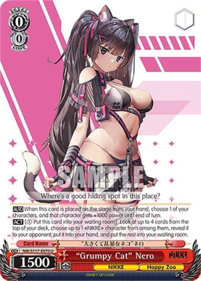 Grumpy Cat Nero NIK/S117-E070 U GODDESS OF VICTORY: NIKKE Card