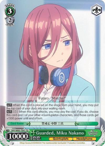 Guarded Miku Nakano 5HY/W83-TE41 TD The Quintessential Quintuplets Card
