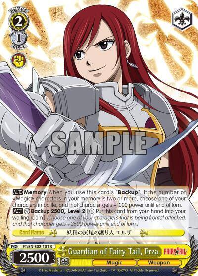 Guardian of Fairy Tail Erza FT/EN-S02-101 R Fairy Tail ver.E Card