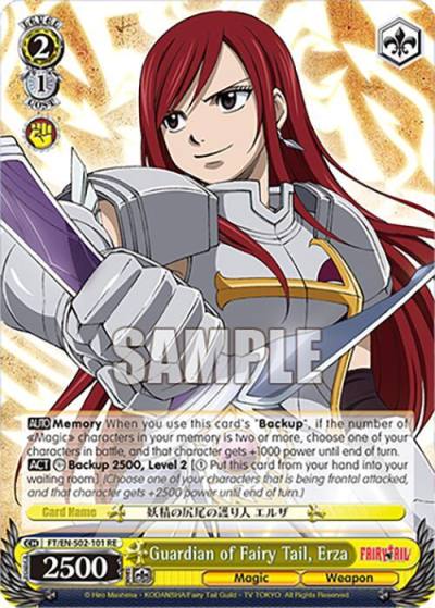 Guardian of Fairy Tail Erza FT/EN-S02-101 R RE Fairy Tail Chronicle Set Card