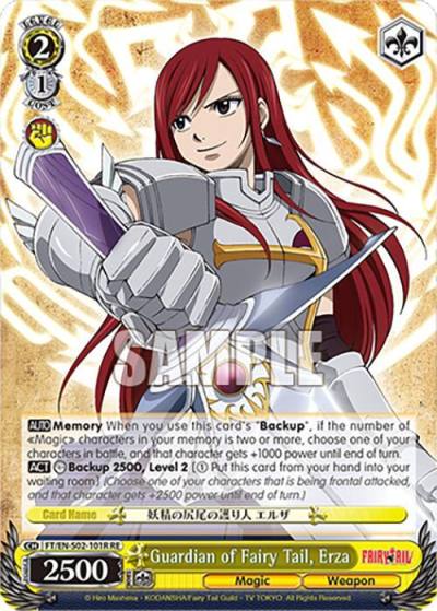 Guardian of Fairy Tail Erza RRR FT/EN-S02-101R RRR RE Fairy Tail Chronicle Set Card