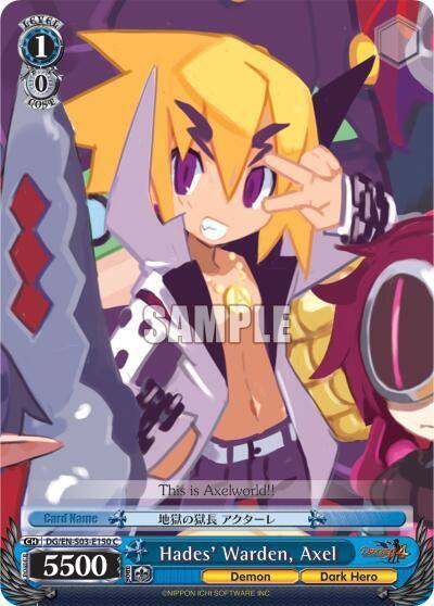 Hades Warden Axel DG/EN-S03-E150 C Disgaea Card
