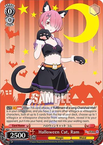Halloween Cat Ram SR RZ/S116-E058S Re:ZERO -Starting Life in Another World- Vol.3 Card