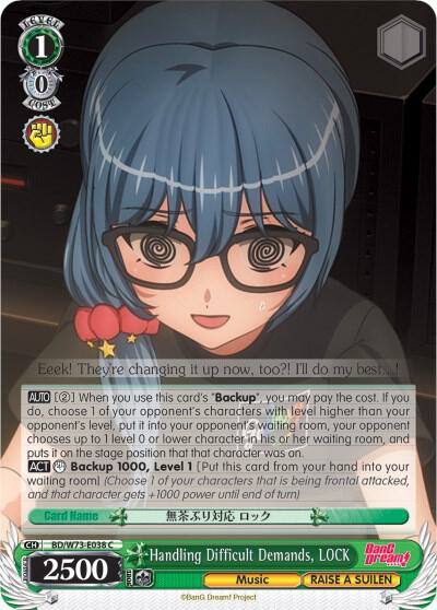 Handling Difficult Demands LOCK BD/W73-E038 C BanG Dream! Vol.2 Card