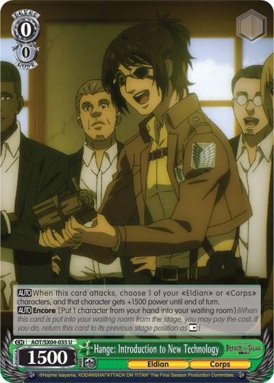 Hange Introduction to New Technology AOT/SX04-035 U Attack On Titan: Final Season Card