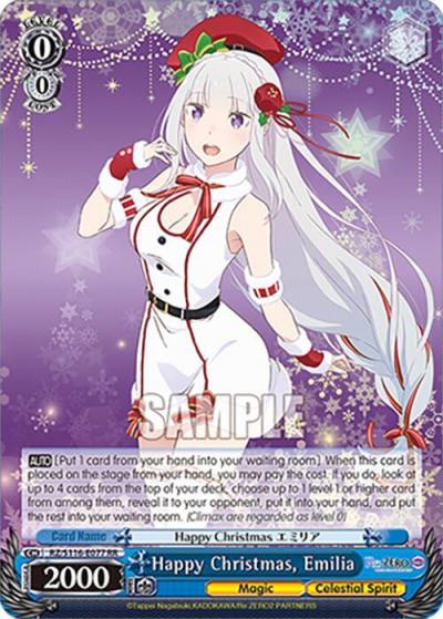 Happy Christmas Emilia RZ/S116-E077 Re:ZERO -Starting Life in Another World- Vol.3 Card