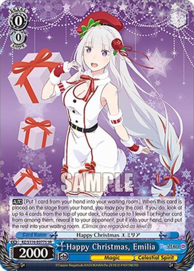 Happy Christmas Emilia SR RZ/S116-E077S Re:ZERO -Starting Life in Another World- Vol.3 Card