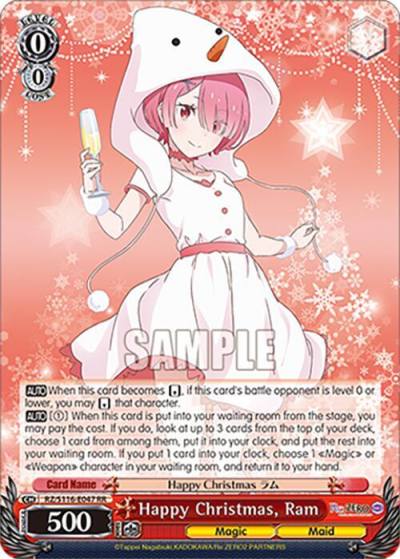 Happy Christmas Ram RZ/S116-E047 Re:ZERO -Starting Life in Another World- Vol.3 Card