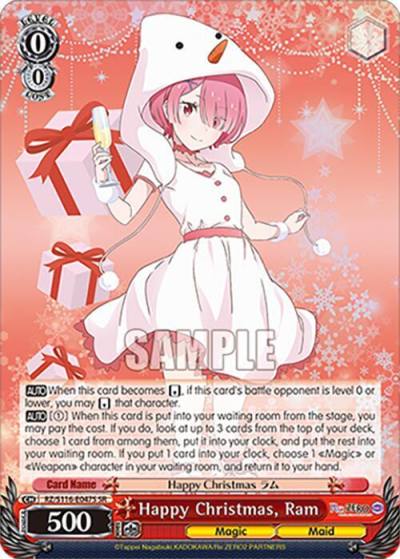 Happy Christmas Ram SR RZ/S116-E047S Re:ZERO -Starting Life in Another World- Vol.3 Card