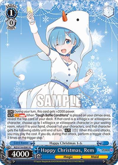 Happy Christmas Rem RZ/S116-E081 Re:ZERO -Starting Life in Another World- Vol.3 Card
