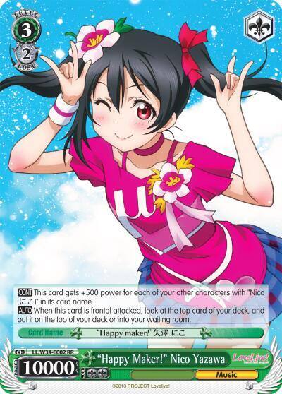 Happy Maker Nico Yazawa LL/W34-E002 RR Love Live! Vol. 2 Card