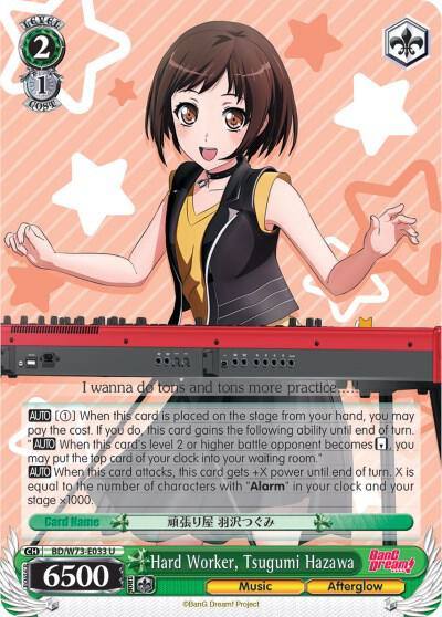 Hard Worker Tsugumi Hazawa BD/W73-E033 U BanG Dream! Vol.2 Card