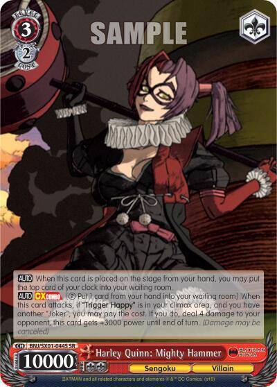 Harley Quinn Mighty Hammer SR BNJ/SX01-044S SR Batman Ninja Card