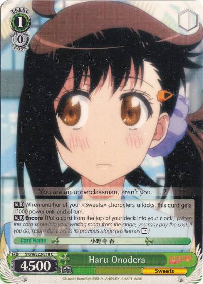 Haru Onodera NK/WE22-E18 NISEKOI Extra Booster Card