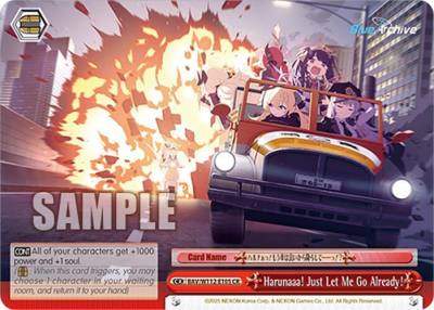 Harunaaa Just Let Me Go Already BAV/W112-E105 CR Blue Archive Card