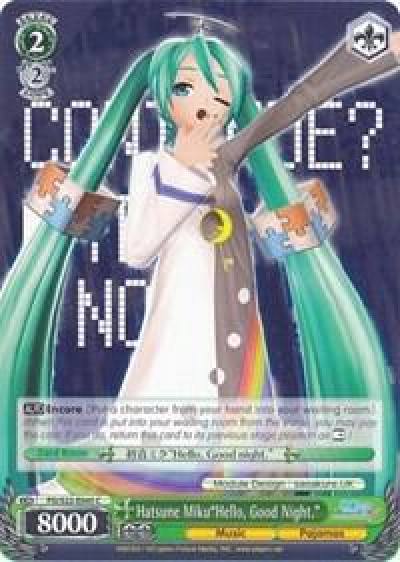 Hatsune MikuHello Good Night PD/S22-E045 C Hatsune Miku -Project DIVA- f Card
