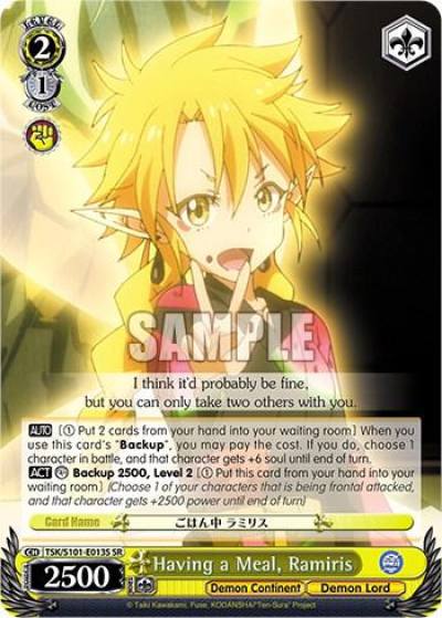 Having a Meal Ramiris SR TSK/S101-E013S SR That Time I Got Reincarnated as a Slime Vol.3 Card