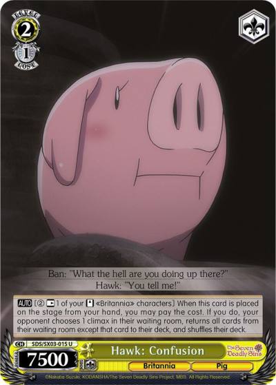 Hawk Confusion SDS/SX03-015 U The Seven Deadly Sins Card