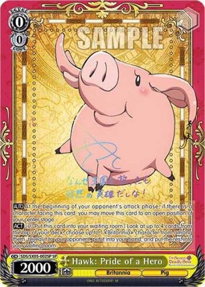 Hawk Pride of a Hero SP SDS/SX05-002SP SP The Seven Deadly Sins: Revival of The Commandments Card