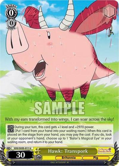 Hawk Transpork SDS/SX05-011 U The Seven Deadly Sins: Revival of The Commandments Card