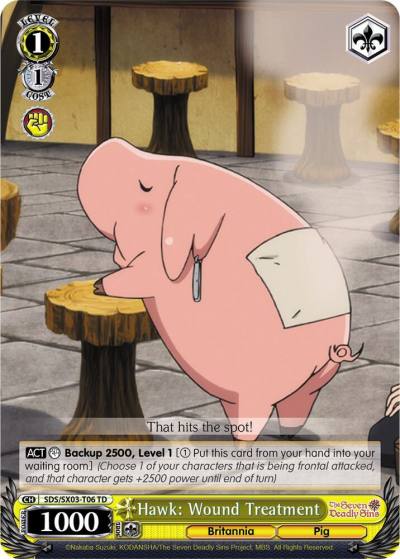 Hawk Wound Treatment SDS/SX03-T06 TD The Seven Deadly Sins Card