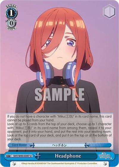 Headphone 5HY/W90-E097 U The Quintessential Quintuplets 2 Card
