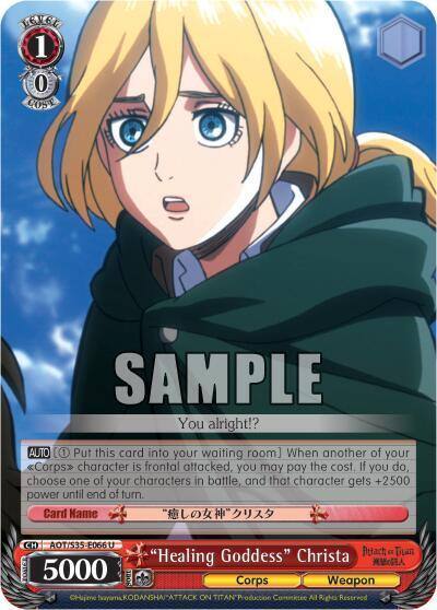 Healing Goddess Christa AOT/S35-E066 U Attack on Titan Card