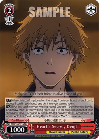 Hearts Secret Denji CSM/S96-TE16 TD Chainsaw Man Card