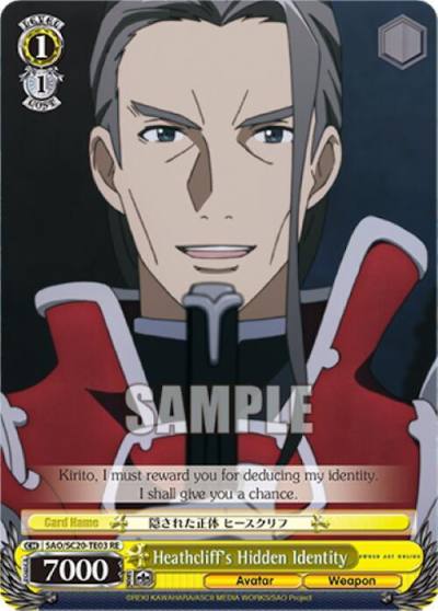 Heathcliffs Hidden Identity TD SAO/S20-TE03 RE Sword Art Online Chronicle Set Card