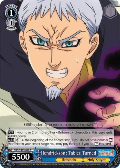 Hendrickson Tables Turned SDS/SX03-096 C The Seven Deadly Sins Card