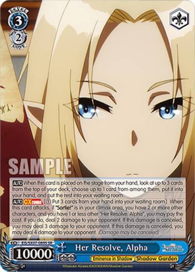 Her Resolve Alpha SR EIS/SX07-089S The Eminence in Shadow Card