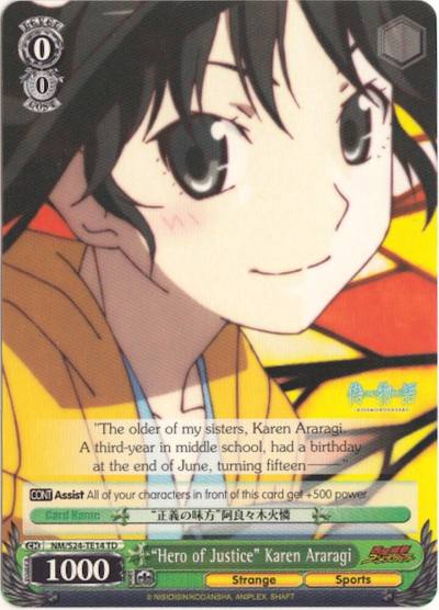 Hero of Justice Karen Araragi NM/S24-TE14 TD NISEMONOGATARI Card