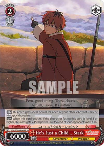 Hes Just a Child Stark SR SFN/S108-E063S SR Frieren: Beyond Journey’s End Card