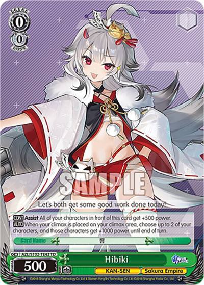 Hibiki AZL/S102-TE42 TD Azur Lane Card