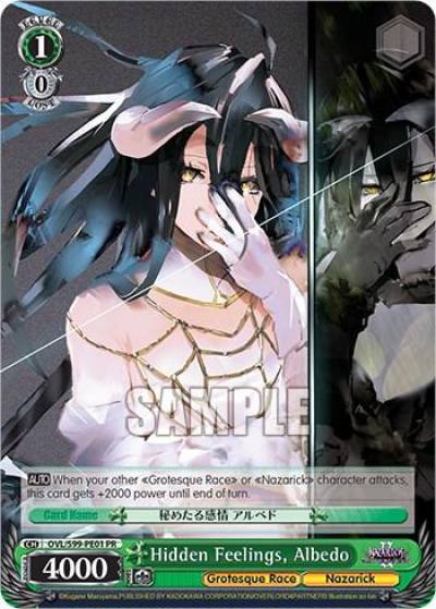 Hidden Feelings Albedo OVL/S99-PE01 PR Nazarick: Tomb of the Undead Vol.2 Card