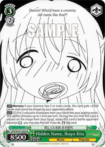 Hidden Name Ikuyo Kita BTR/W107-E043 R BOCCHI THE ROCK! Card