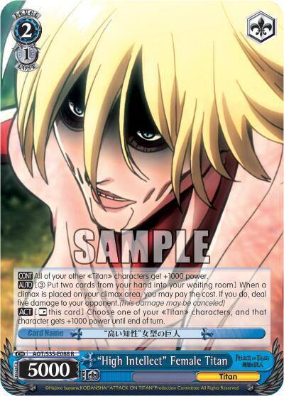 High Intellect Female Titan AOT/S35-E088 R Attack on Titan Card