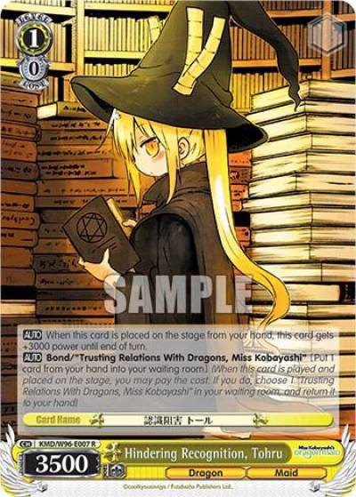 Hindering Recognition Tohru KMD/W96-E007 R Miss Kobayashi's Dragon Maid Card