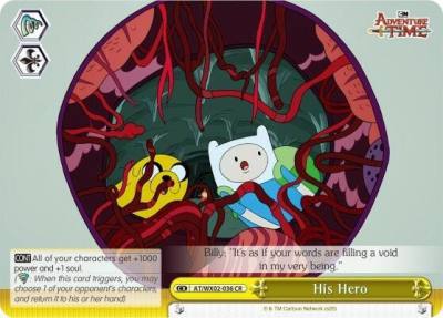 His Hero AT/WX02-036 CR Adventure Time Card