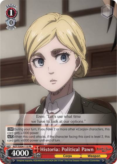 Historia Political Pawn AOT/SX04-115 PR Attack On Titan: Final Season Card