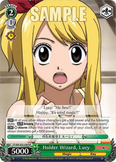 Holder Wizard Lucy FT/EN-S02-040 U RE Fairy Tail Chronicle Set Card