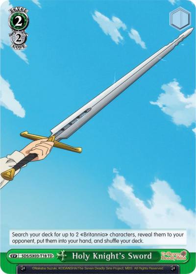 Holy Knights Sword SDS/SX03-T18 TD The Seven Deadly Sins Card