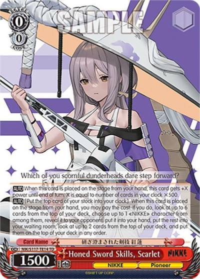 Honed Sword Skills Scarlet NIK/S117-TE14 TD GODDESS OF VICTORY: NIKKE Card