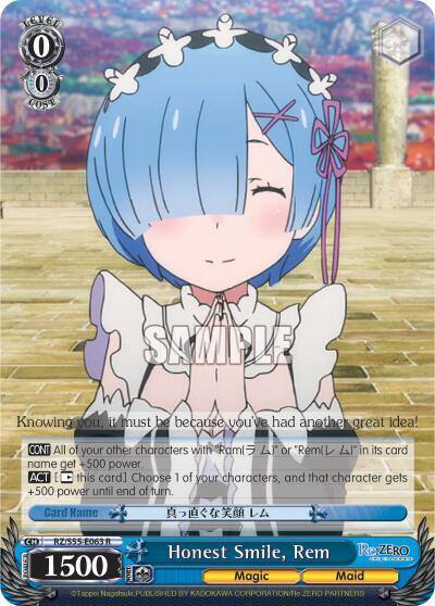 Honest Smile Rem RZ/S55-E063 R Re:ZERO Vol.2 Card