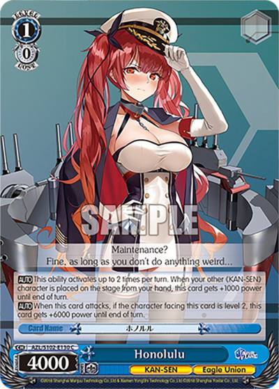Honolulu AZL/S102-E130 C Azur Lane Card