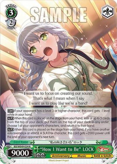 How I Want to Be LOCK BD/WE49-E24 BanG Dream! 10th Anniversary! Premium Booster Card
