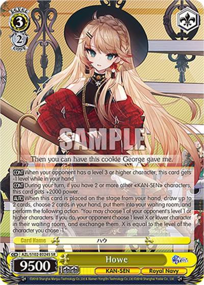 Howe SR AZL/S102-E024S SR Azur Lane Card