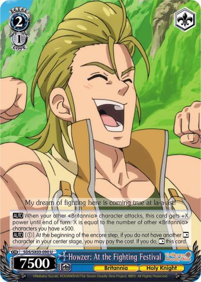 Howzer At the Fighting Festival SDS/SX03-090 U The Seven Deadly Sins Card