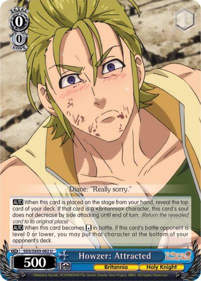 Howzer Attracted SDS/SX03-082 U The Seven Deadly Sins Card